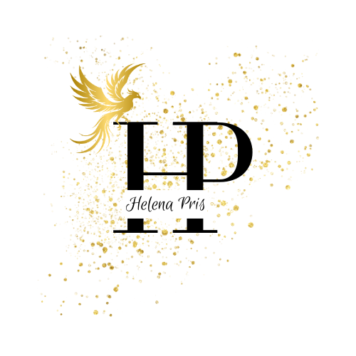 Helena Pris, goldenes Logo mit Phönix